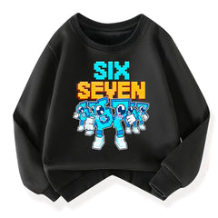 67 Six Seven Brainrot Kids Hoodie π₯π§₯ Warm & Trendy Cartoon Sweatshirt - ThiGui