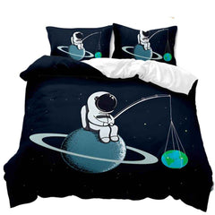 🛸Galaxy Dreams Await! Astronaut Bedding Set for Young Space Adventurers - ThiGui