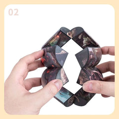 🧠 Smart Fun! Geometric Puzzle Cube Toy 🔄 | Shape-Shifting Fidget Game for Kids & Grown-Ups - ThiGui