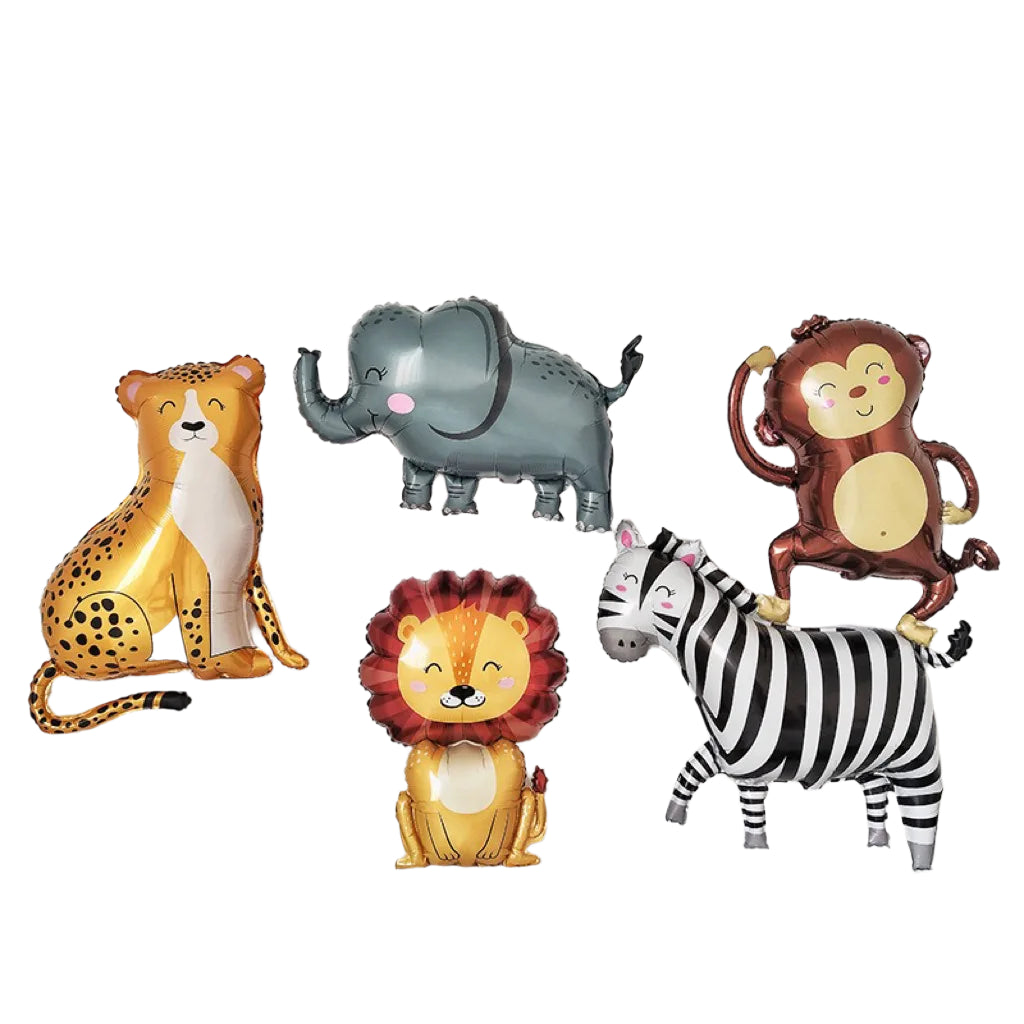 🎉 Cartoon Jungle Safari Balloons – Adorable Party Magic with Lions, Giraffes & More! 🦁🎈 - ThiGui