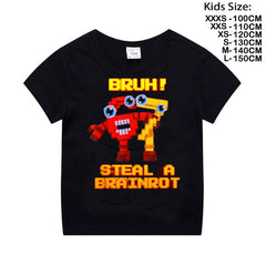 Steal A BrainRot Gamer Tee ๐ฎ๐ฅ 67 Six Seven Funny Y2K Boys T-Shirt - ThiGui