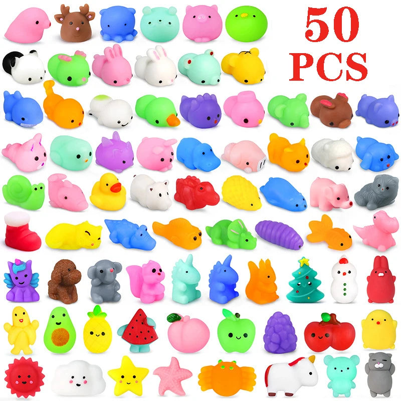 🐾 50-Pack Mini Mochi Squishies – Kawaii Stress-Relief & Party Fun for Kids! 🎁💖 - ThiGui