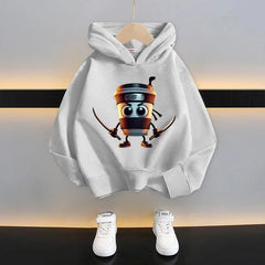 Italian Brainrot Tung Tung Hoodie ππ§₯ Fun Thin Cartoon Sweatshirt for Boys - ThiGui