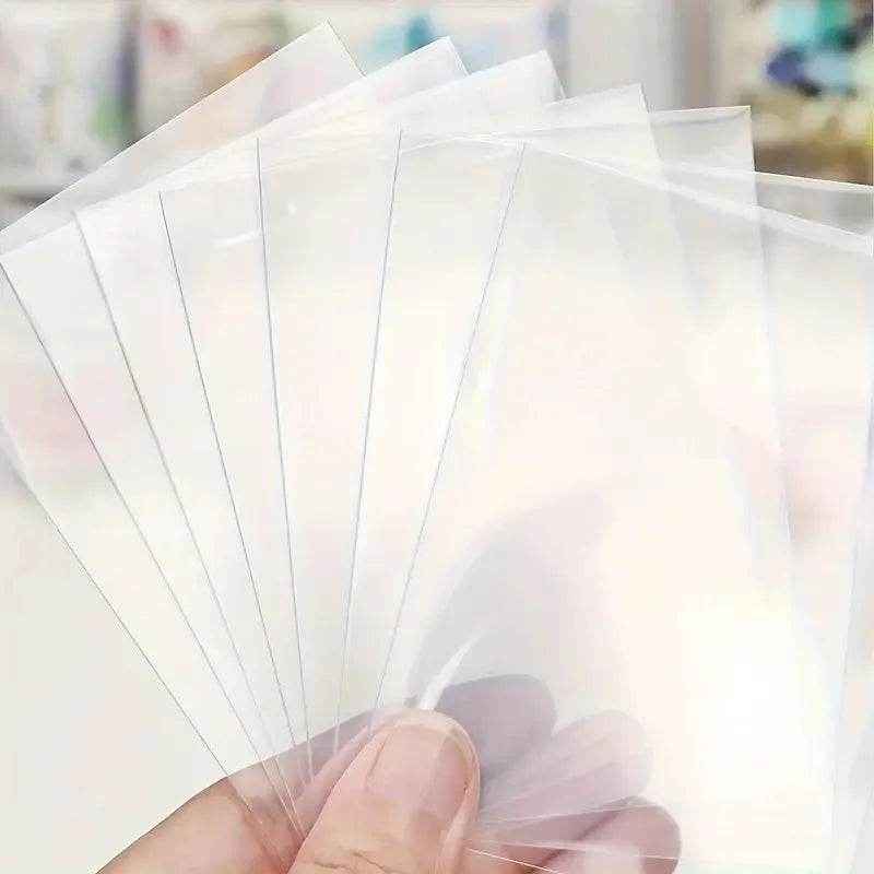 🛡️ Keep Those Precious Cards Safe: 100pcs Transparent Durable Card Sleeves for Boys Who Love Their Collections - ThiGui