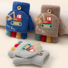 🧤🐻 Cartoon Plush Gloves for Kids – Cute, Comfy & Perfect for Chilly Days! 🎨❄️ - ThiGui