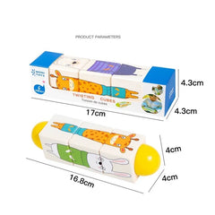 🧩 Spin & Match Wooden Puzzle – 3D Animal Block Fun for Clever Little Learners! 🐘🎨 - ThiGui