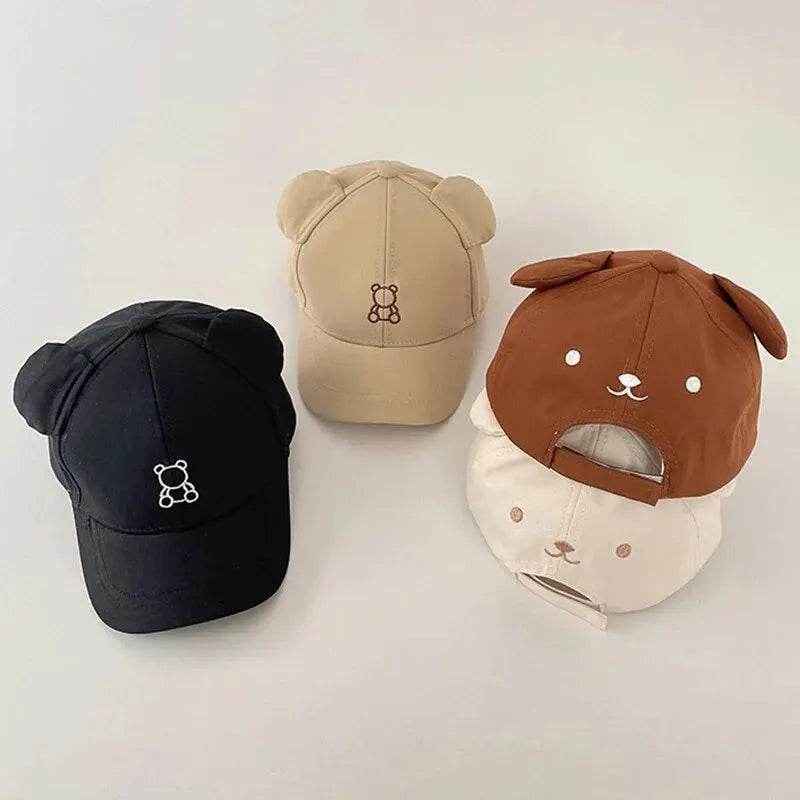 🐻Cutest Little Bear Cap – Soft Cotton Summer Hat with Ears for Boys & Girls! - ThiGui