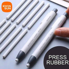 Retractable Pencil Eraser Pen Supplies - ThiGui