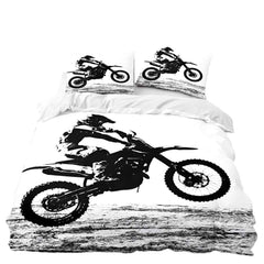🛏️Zoom Zoom Dreams: 3D Motorcycle Bedding Set for Speed-Loving Boys! 💨 - ThiGui