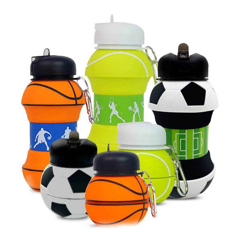 💧Foldable Sports Ball Water Bottle for Boys That’s Fun Practical and Perfect for School or Play - ThiGui
