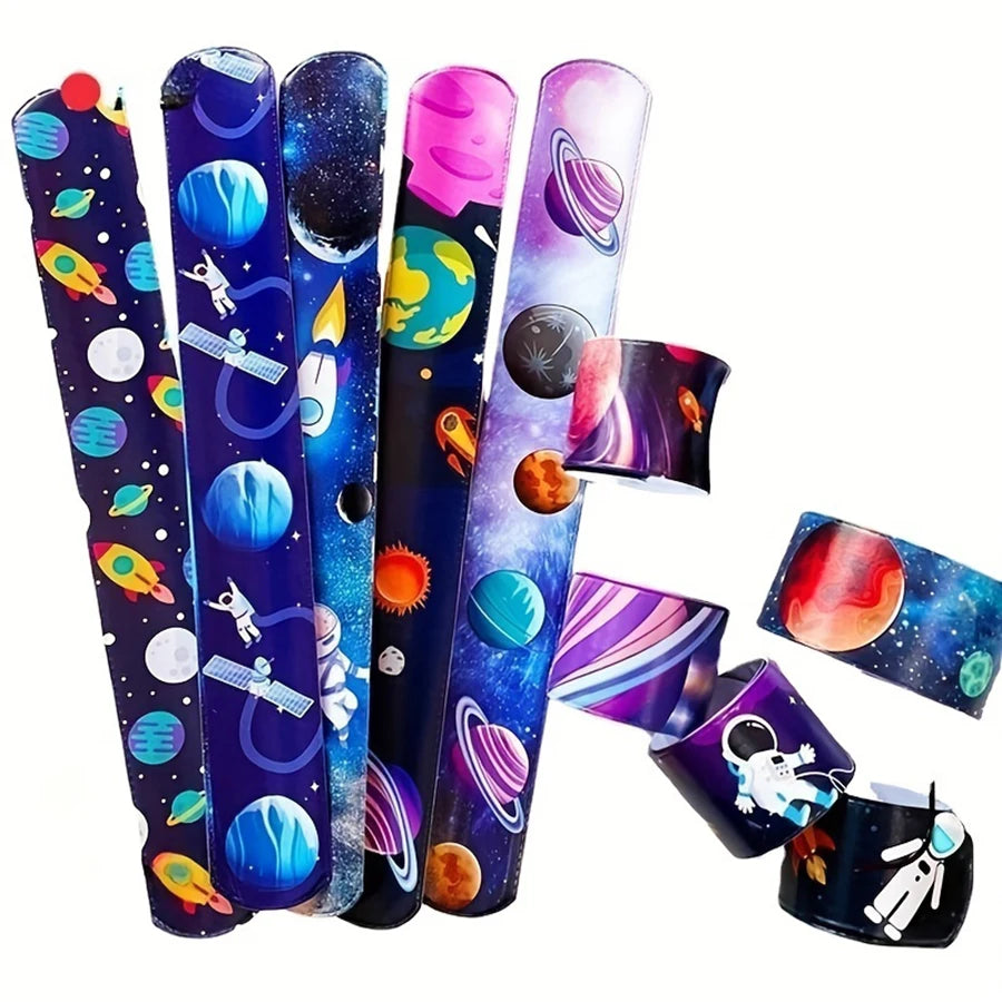 🌌 Space Bling Slap Bracelets – 12-Piece Cosmic Fun for Parties & Gifts 🚀✨ - ThiGui