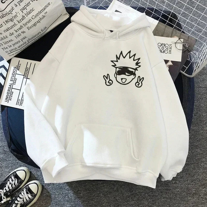 Jujutsu Kaisen Gojo Hoodie ⚡🔥 Oversized Kawaii Anime Streetwear - ThiGui