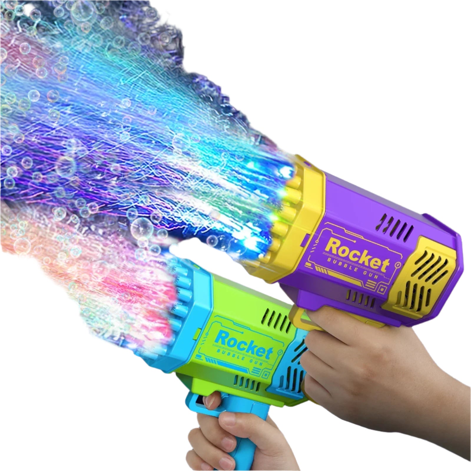 🔫 40-Hole Light-Up Bubble Gun – A Bubble Blast of Fun for Outdoor Play! 🫧 - ThiGui