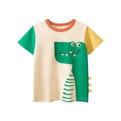 🦖💥 Dino-Mite Summer Tee for Boys – Where Comfort Meets Adventure! - ThiGui