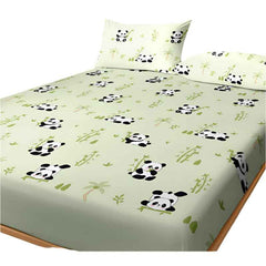 🐼 Sweet Panda Hugs for Sleepy Cubs – Matte Fitted Sheet - ThiGui
