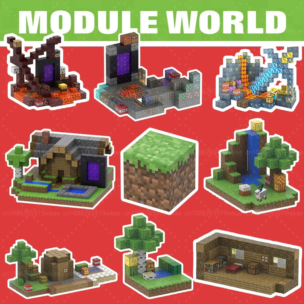 🧲 Build & Imagine! Magnetic Mine World Cube Set for Kids – Craft, Create, and Play 🎮🌍 - ThiGui