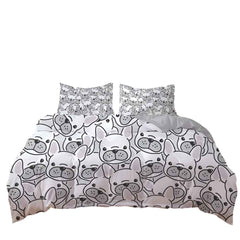 🐾Snuggle Up with a Frenchie! Adorable Bulldog Bedding Set for Little Dreamers 🐾 - ThiGui