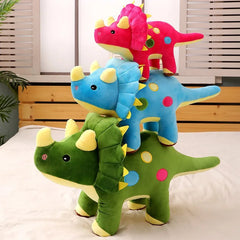 🦕 40cm Dino Buddies – Soft Triceratops & Stegosaurus Plush Pals! 💚🦴 - ThiGui