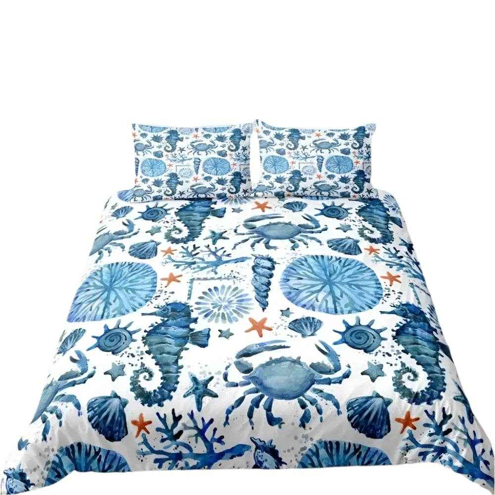 🛏️Underwater Dreams Await! 🐠 Ocean Animal Bedding Set for Sea-Loving Kids - ThiGui