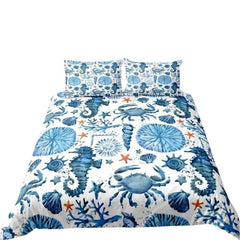 🛏️Underwater Dreams Await! 🐠 Ocean Animal Bedding Set for Sea-Loving Kids - ThiGui