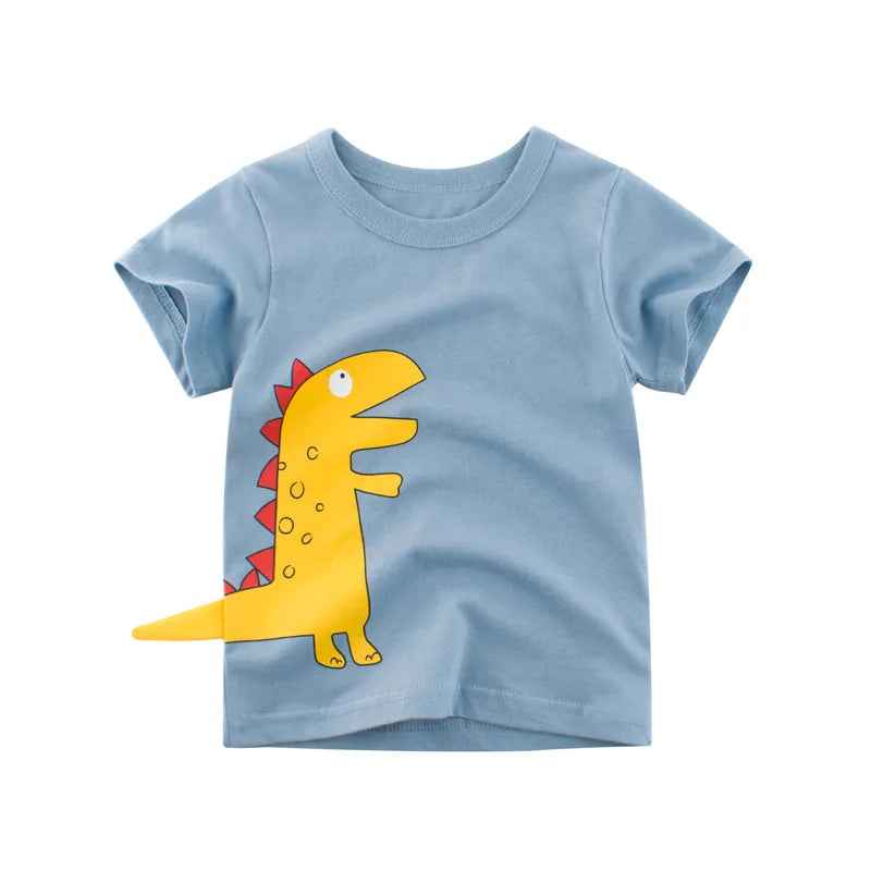 🦖💥 Dino-Mite Summer Tee for Boys – Where Comfort Meets Adventure! - ThiGui