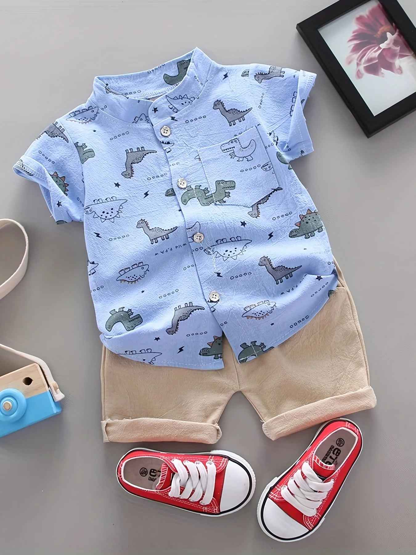 🦕 Little Dino Explorer Summer Set – Stylish, Comfy, and Ready for Adventure! - ThiGui