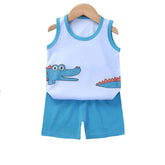 👕Breezy & Comfy Cotton Tank Set – Perfect for Sunny Days and Busy Little Bees!🩳 - ThiGui