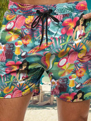 🌺 Bold & Breezy! Boys' Hawaiian 3D Floral Swim Shorts for Sunny Adventures 🏄♂️ - ThiGui