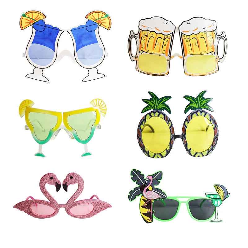 🌺 Say Aloha in Style – Fun Hawaiian Glasses for Parties & Cosplay! 🕶️🍍 - ThiGui