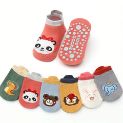 π§¦π» 6-Pair Cartoon Animal Socks β Comfy, Non-Slip, and Cute for Active Little Toes! π¨π§ - ThiGui