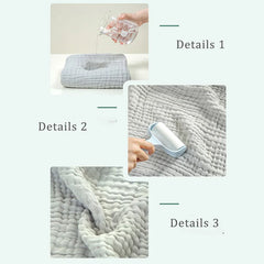 🌿 Soft as a Cloud – Pure Cotton Bubble Muslin Blanket for Snuggly Little Ones 👶🛏️ - ThiGui