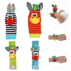 🧦Cuddly Animal Rattle Socks & Wristbands – Fun Discovery for Curious Babies! - ThiGui