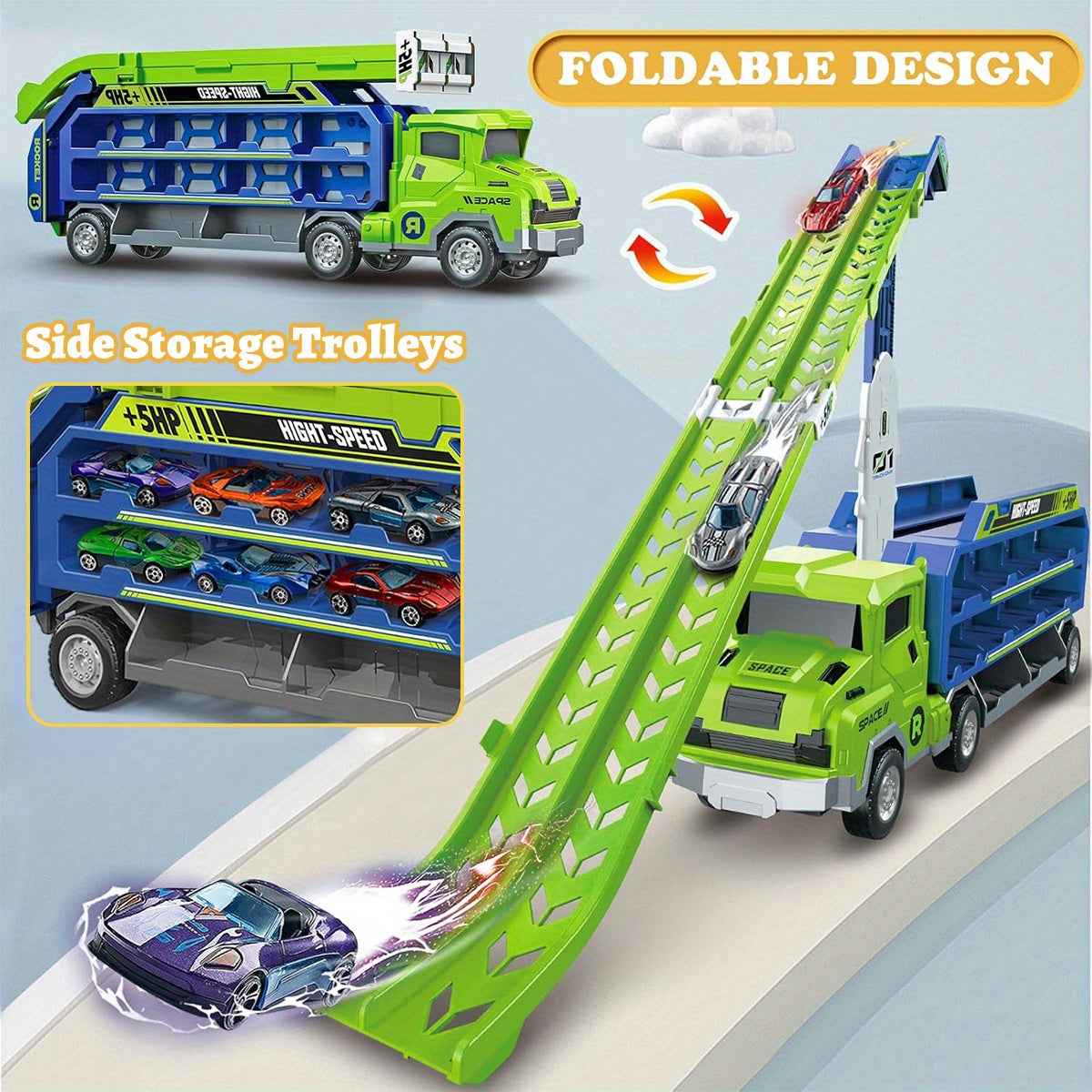 🚗 Rocket Racer Track Set – Loop, Launch & Transform into Hours of Fun! 🛞🚀 - ThiGui