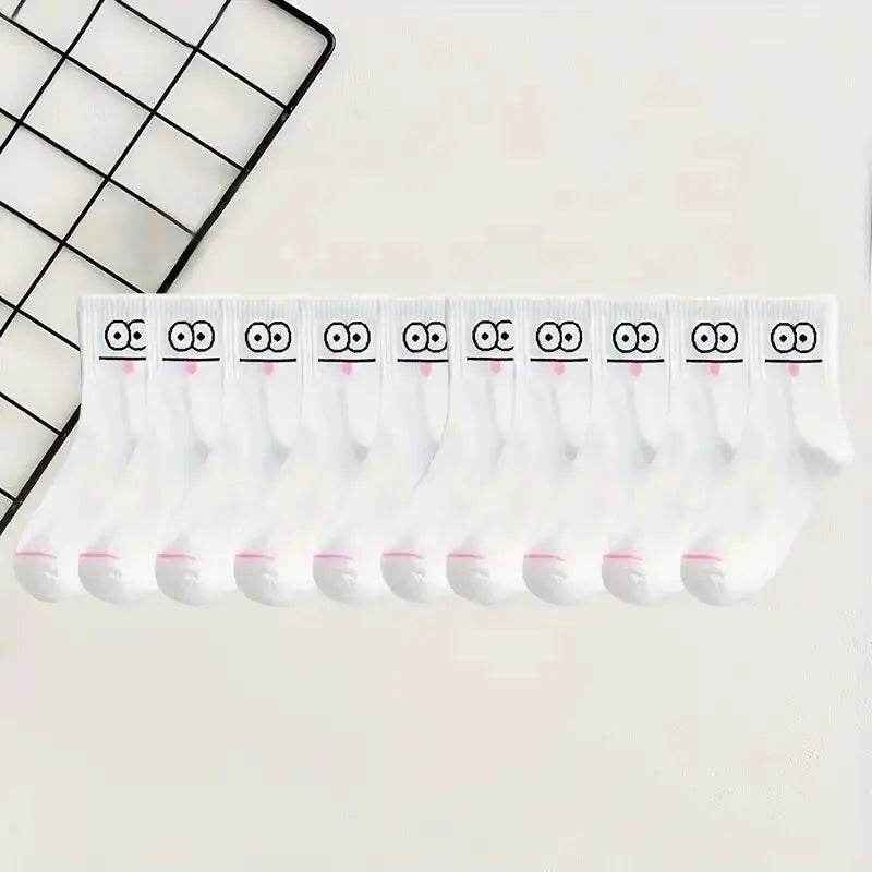 🧦Adorable & Comfy Expression Socks – 5 to 10 Pairs of Pure Joy! - ThiGui