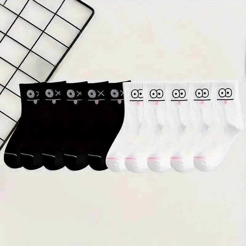 🧦Adorable & Comfy Expression Socks – 5 to 10 Pairs of Pure Joy! - ThiGui