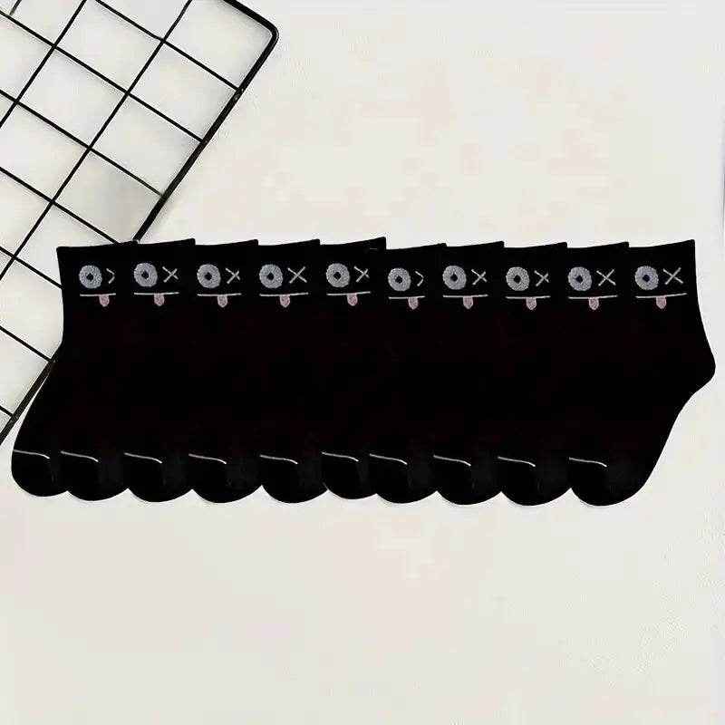 🧦Adorable & Comfy Expression Socks – 5 to 10 Pairs of Pure Joy! - ThiGui