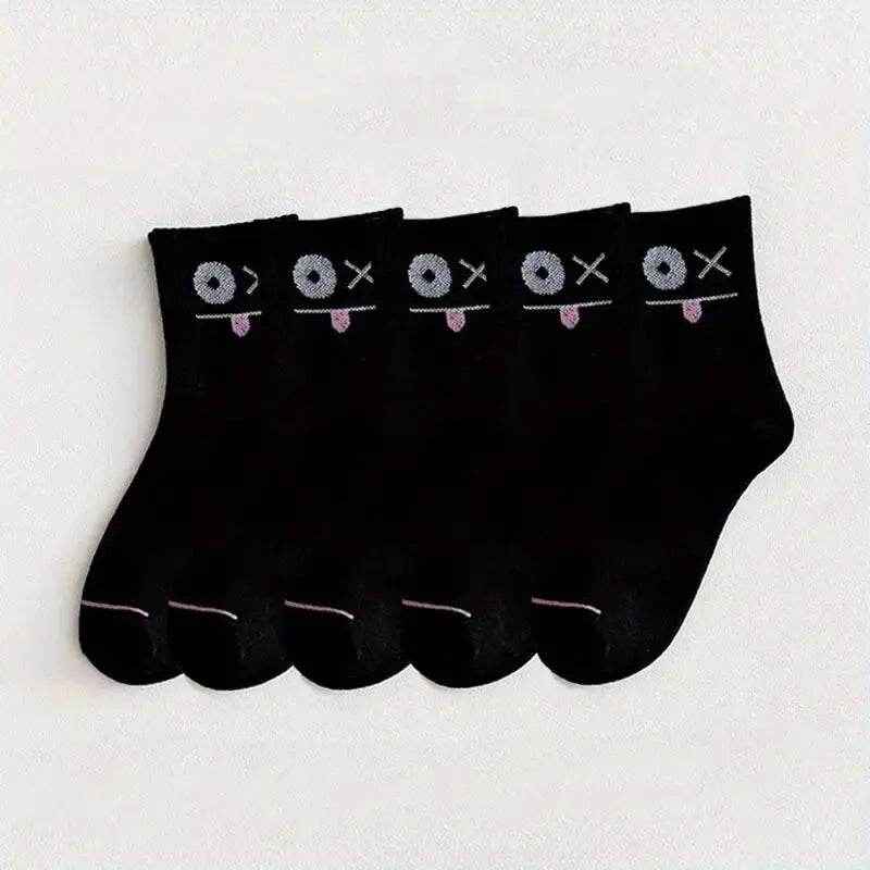 🧦Adorable & Comfy Expression Socks – 5 to 10 Pairs of Pure Joy! - ThiGui