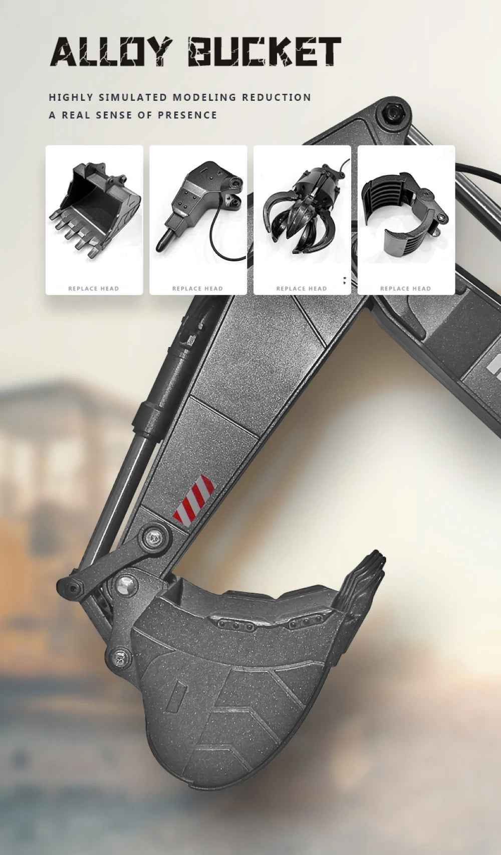 🚧 Power in Your Hands – 1:14 HUINA RC Excavator Truck with Real Sounds! 🔋🚜 - ThiGui