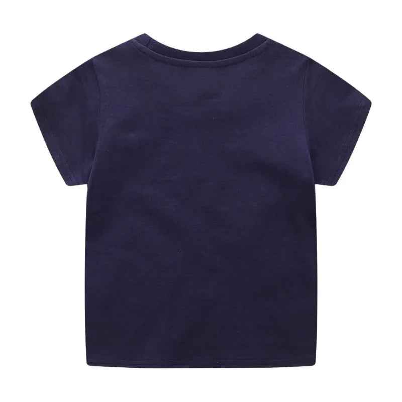 ✈️ High-Flying Style! Embroidered Aircraft Tee for Little Adventurers ☁️ - ThiGui