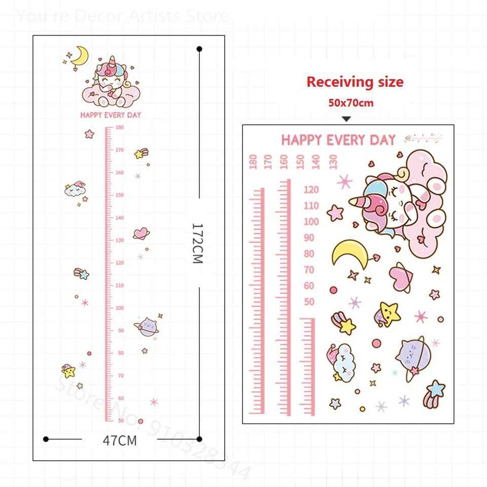 Watch Me Grow! Cute Animal Height Chart Wall Sticker for Boys’ Rooms - ThiGui