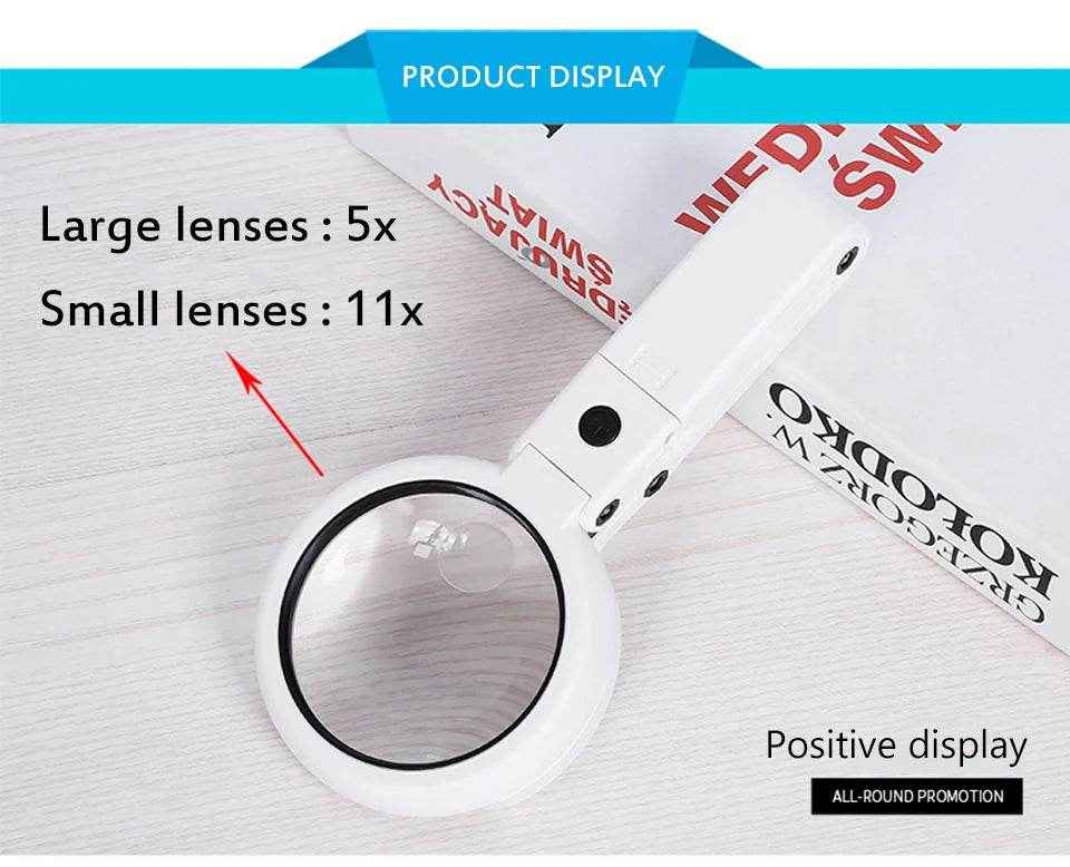 🔍Bright-Eyed Buddy: Foldable LED Magnifying Glass for Little Explorers! - ThiGui