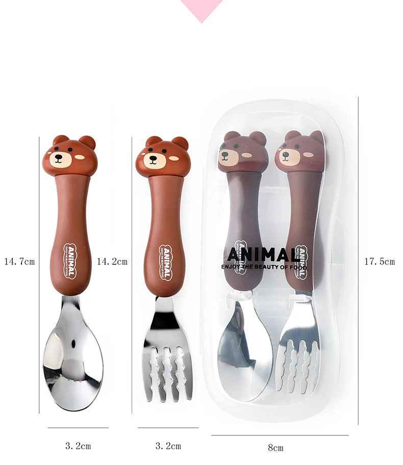 🧊Adorable Animal Cutlery Set – Make Mealtimes Fun & Easy for Little Ones! - ThiGui