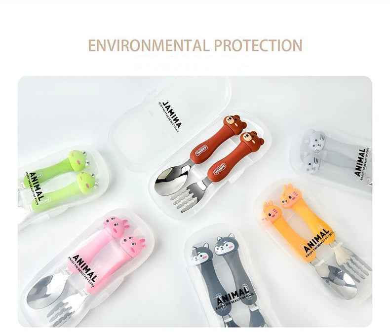 🧊Adorable Animal Cutlery Set – Make Mealtimes Fun & Easy for Little Ones! - ThiGui