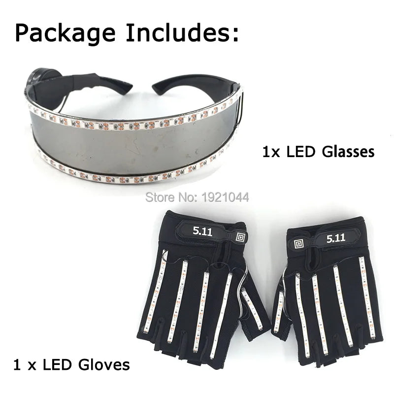 🧤 LED Glow Glasses + Gloves ✨ | Dance, Dazzle & Shine at Every Party! 🕺💡 - ThiGui