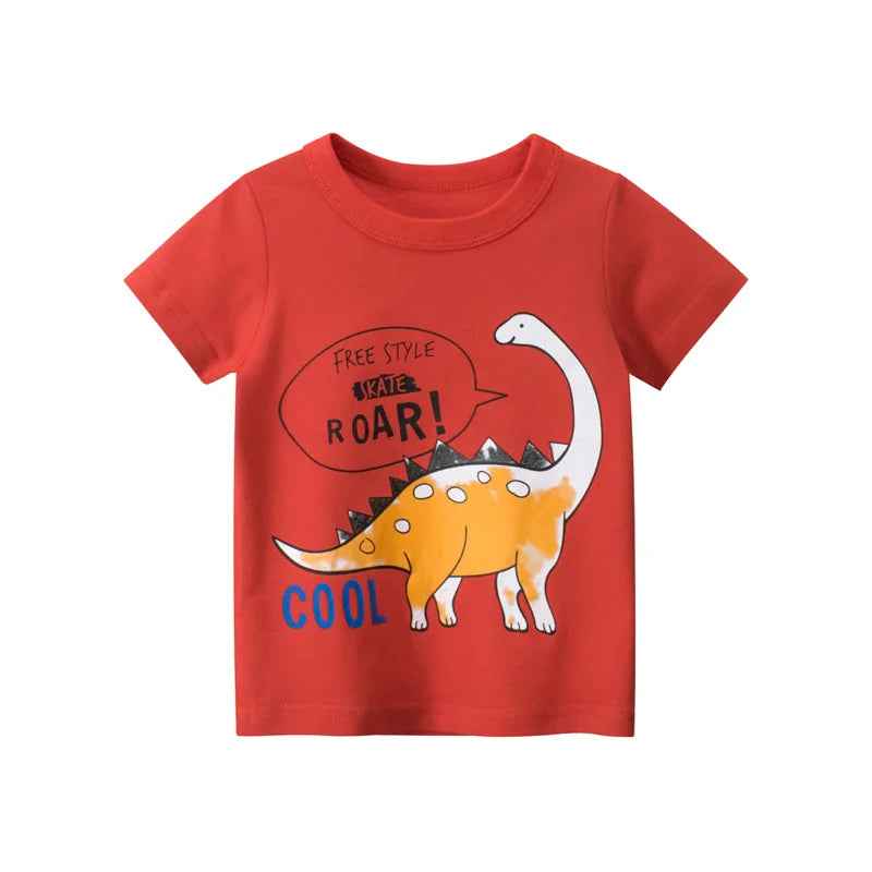👕Adorable Cotton Cartoon Tees – Comfy Summer Fun for Little Explorers! - ThiGui