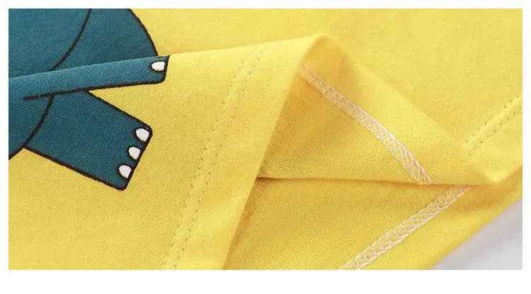 🌞 Too Cute to Miss! Cartoon Summer Tee + Shorts Set for Toddlers (2pcs) 🧒👕🩳 - ThiGui