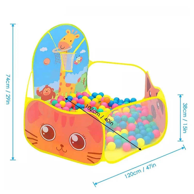 🏀 1.2M Ball Pit with Hoop – Indoor & Outdoor Fun Zone for Active Little Ones! 🎉🌈 - ThiGui