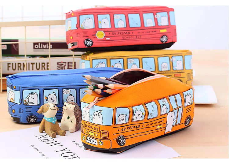 🚌 Creative School Bus Pencil Case – Big Fun for Little Explorers! ✏️🎒 - ThiGui