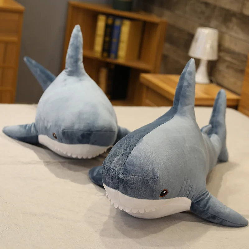 🦈 Snuggles That Bite (Just a Little!) – Shark Plush Pillow for Cool Kids 🛏️💙 - ThiGui