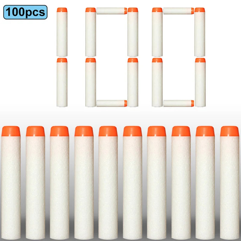 🎯 100 Soft Foam Bullets for Nerf Blasters | Safe, Fun & Non-Stop Action for Boys! 🔫✨ - ThiGui